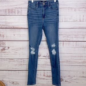 Hollister Distressed High-Rise Skinny Jeans.